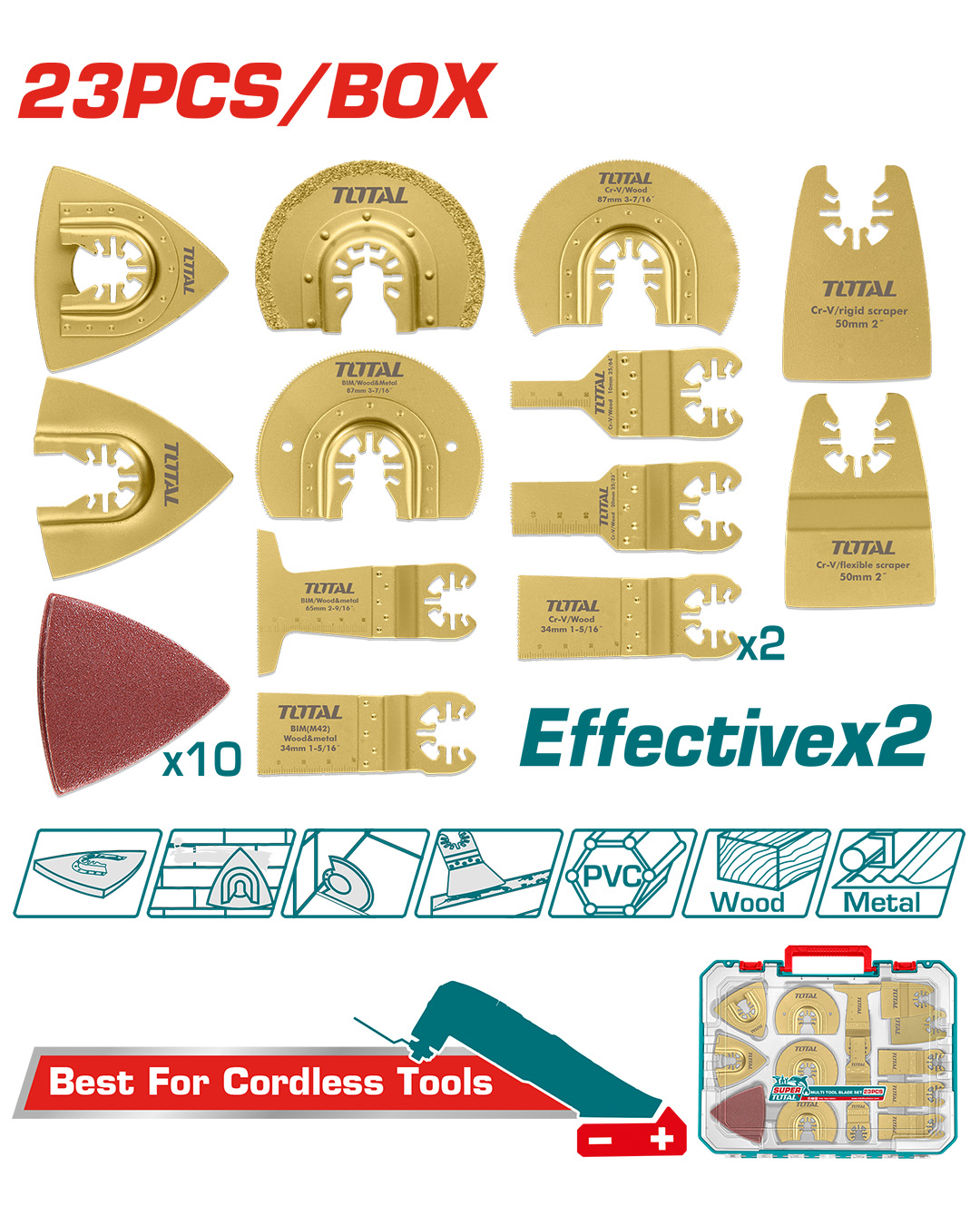 Multi-Tool Accessory Kit 23 Pcs