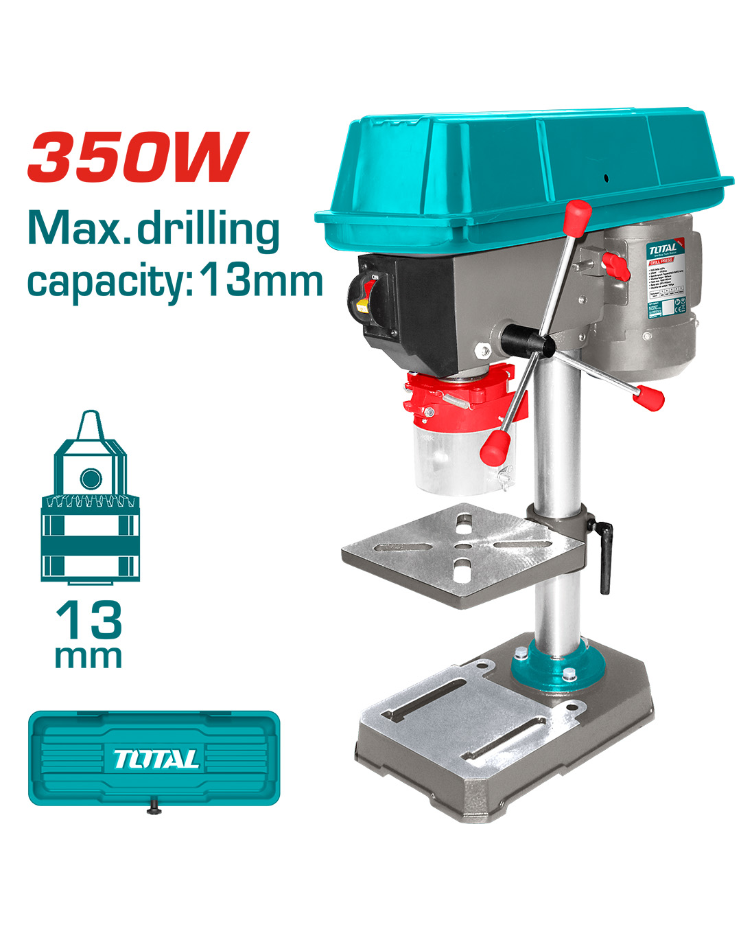 Bench Drill Press 350W, 13mm