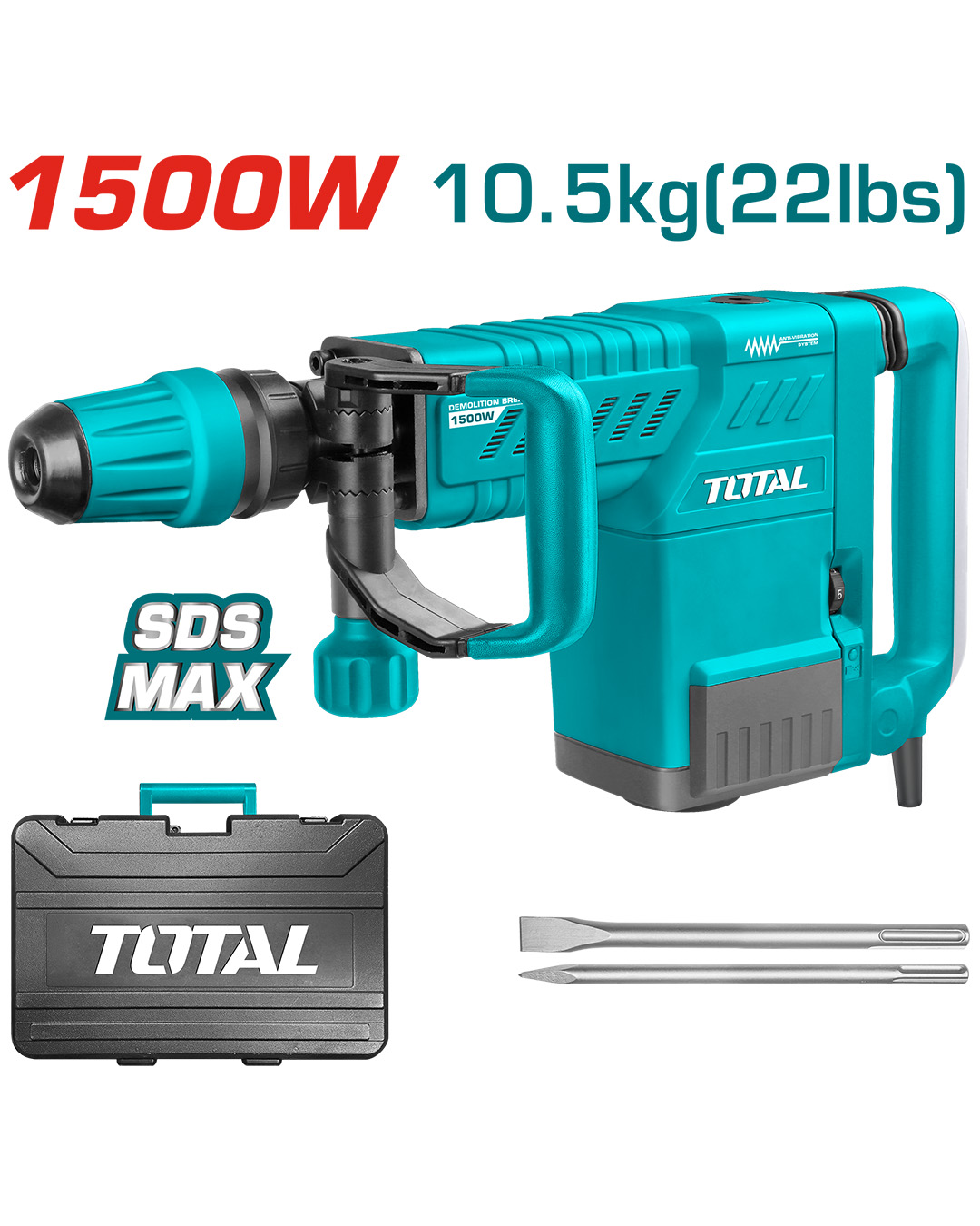 Demolition Breaker Hammer 1500W 25J