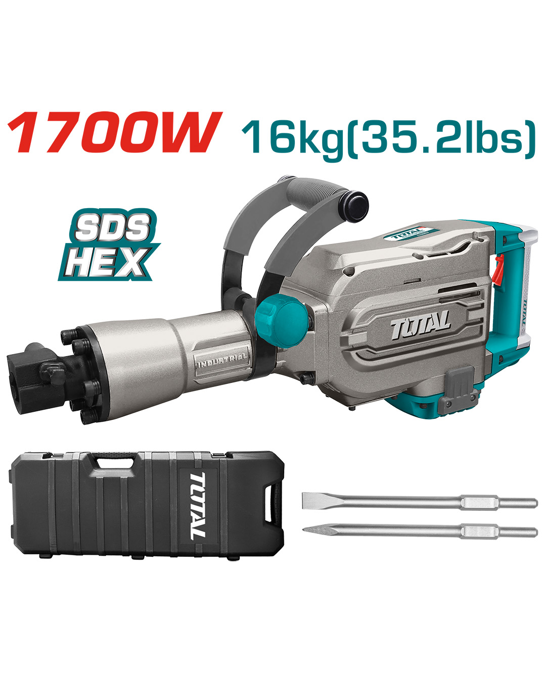 Heavy Demolition Jackhammer 1700W 45J